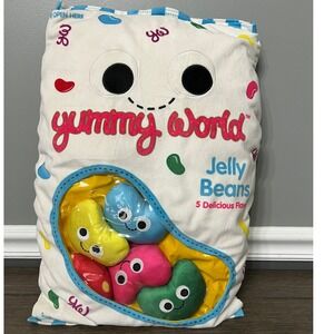Yummy World Jelly Beans Pillow with 5 Jelly Beans Plush Set